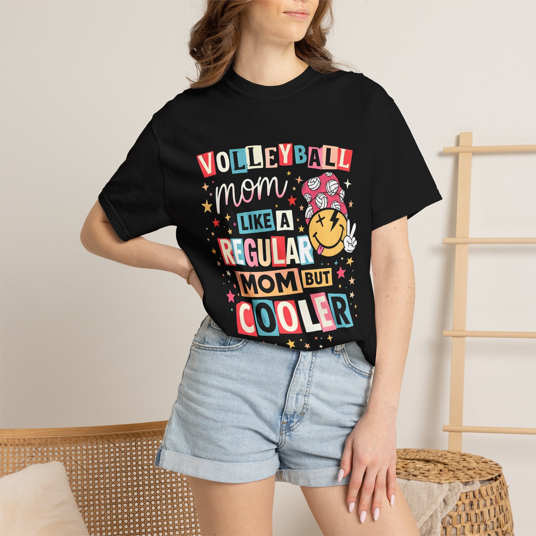 Volleyball Mom T-Shirt — "Like a Regular Mom but Cooler" Graphic Tee