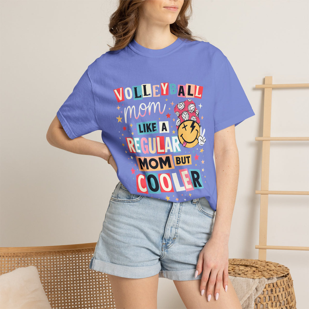 Volleyball Mom T-Shirt — "Like a Regular Mom but Cooler" Graphic Tee
