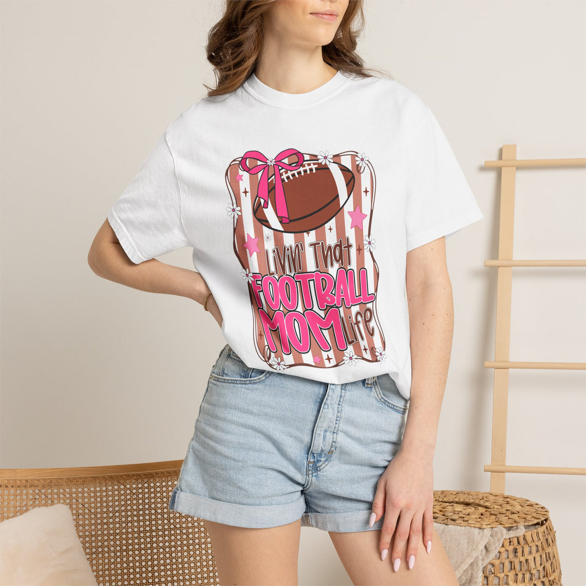 I Live That Football Mom Life Graphic Tee