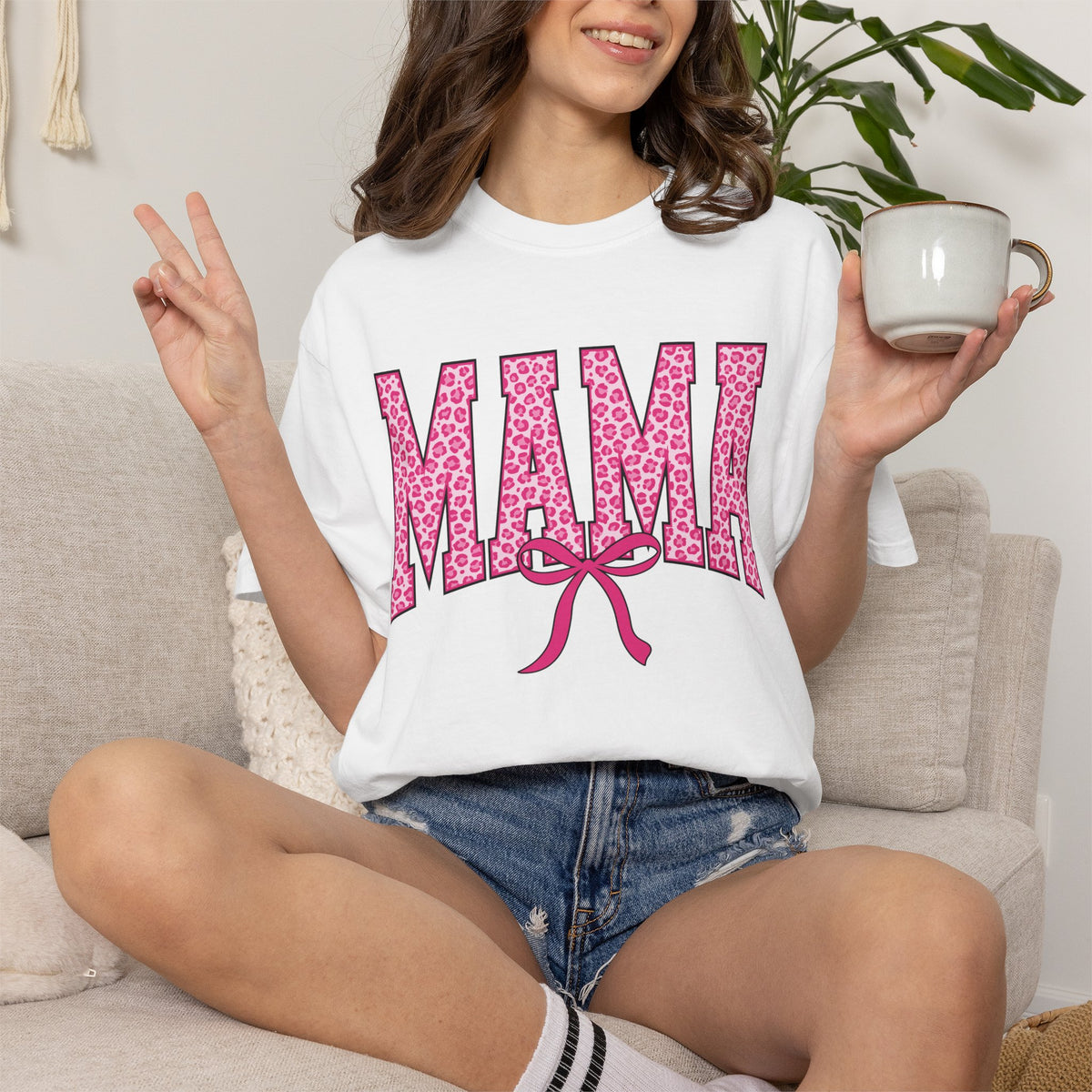 Mama Leopard Print T-Shirt