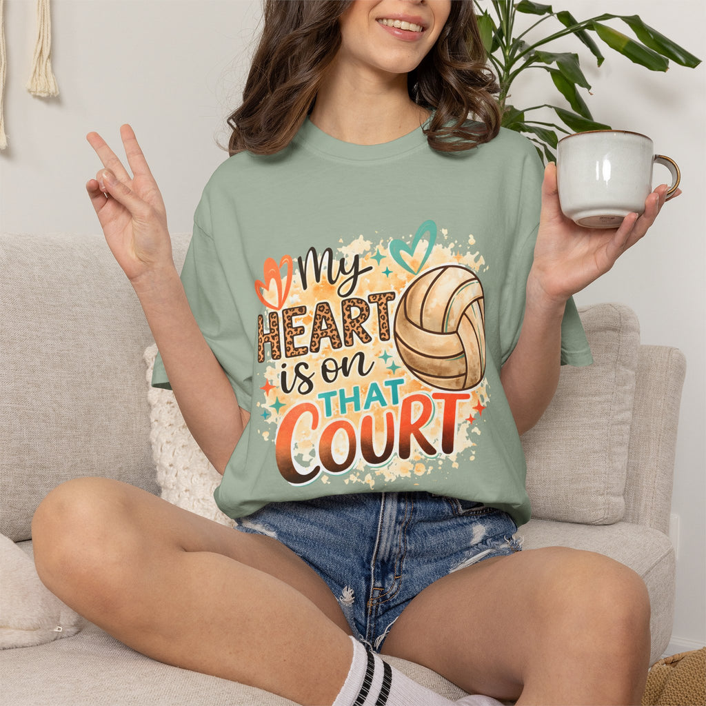 Volleyball "My Heart Is On That Court" T-Shirt