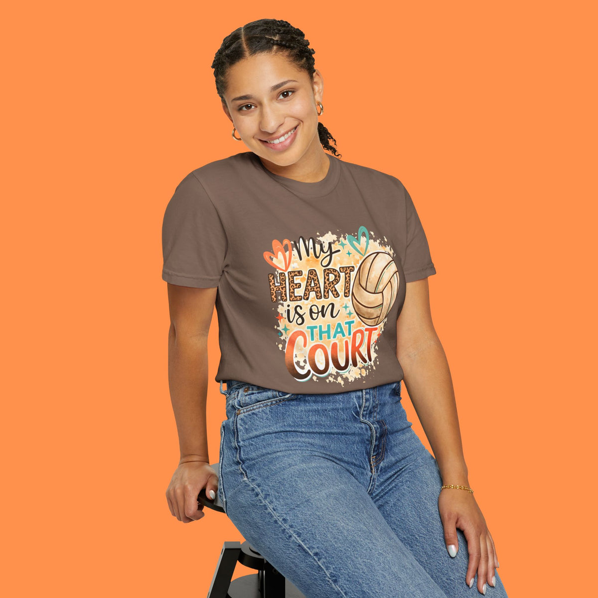 Volleyball "My Heart Is On That Court" T-Shirt