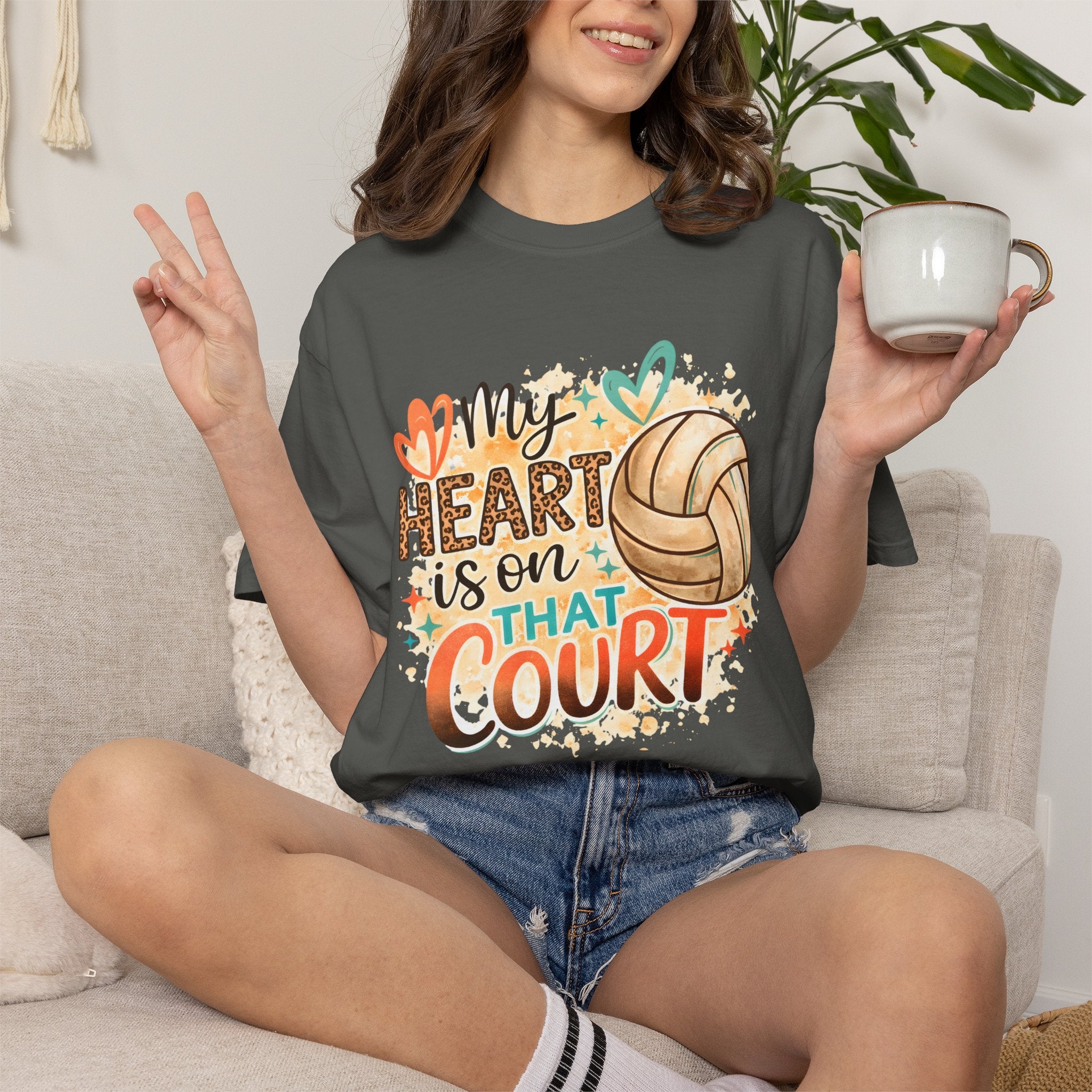 Volleyball "My Heart Is On That Court" T-Shirt