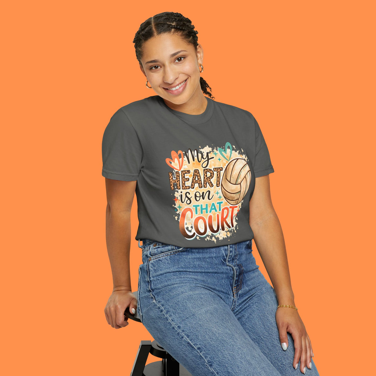 Volleyball "My Heart Is On That Court" T-Shirt