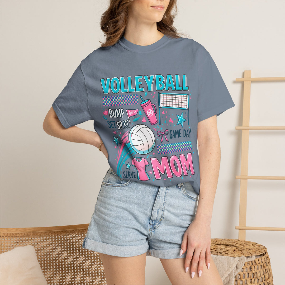 Volleyball Mom T-Shirt – Game Day Mom Graphic Tee