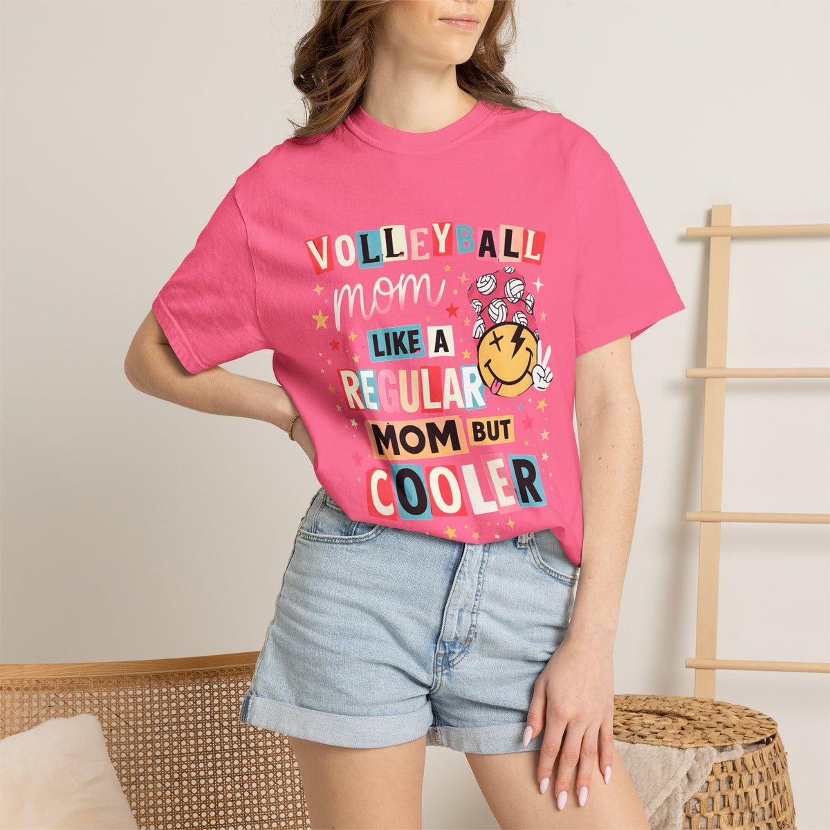 Volleyball Mom T-Shirt — "Like a Regular Mom but Cooler" Graphic Tee