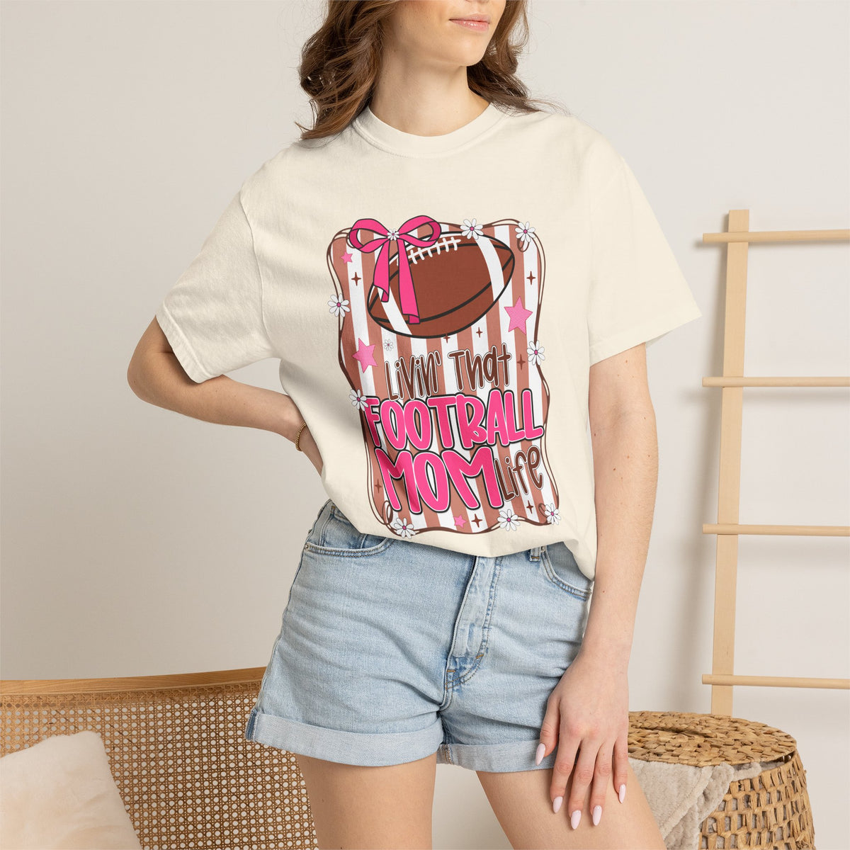 I Live That Football Mom Life Graphic Tee