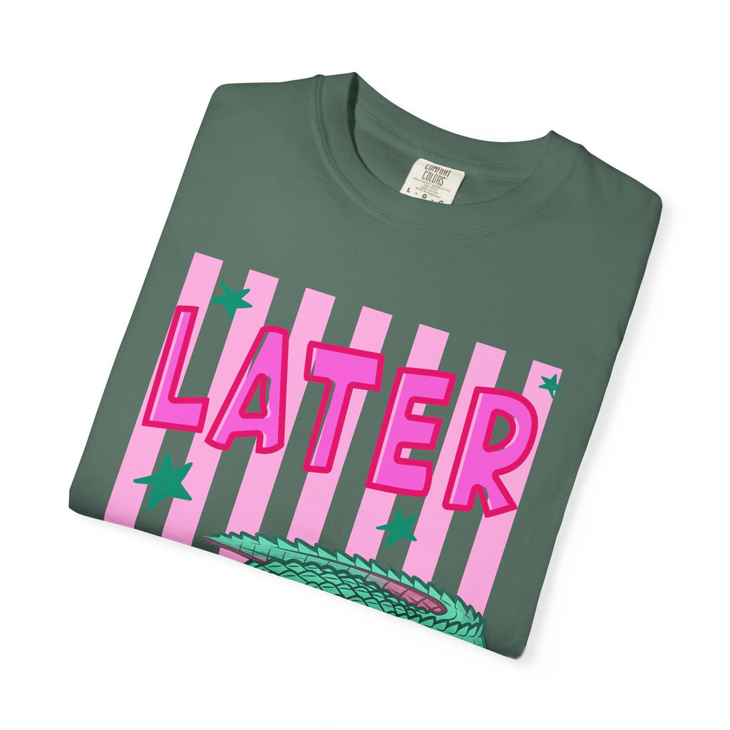 Front and Back Later/Afterwhile Alligator Graphic T-Shirt