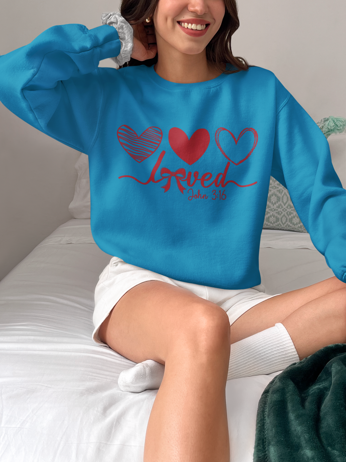 Loved — John 3:16 Sweatshirt