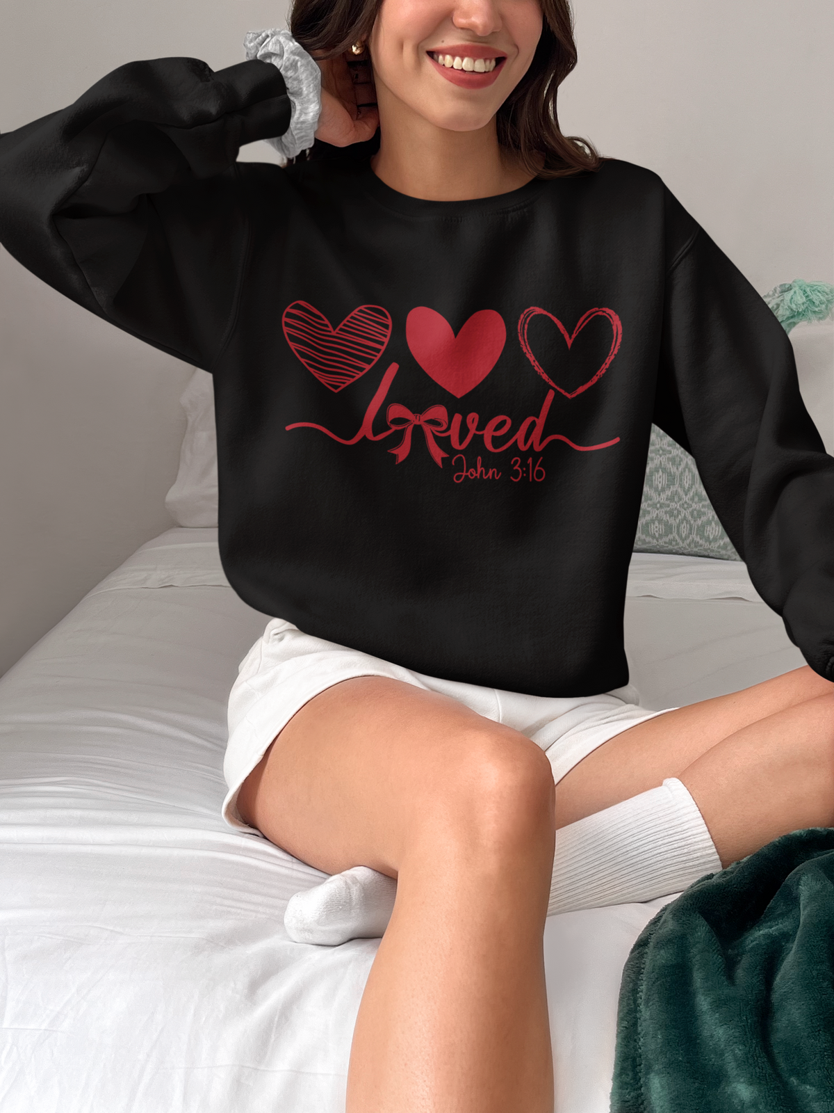 Loved — John 3:16 Sweatshirt