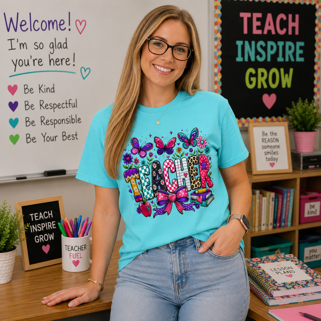 Teacher Graphic Tee | Comfort Colors® Teacher Shirt | Cute Back to School Teacher Gift
