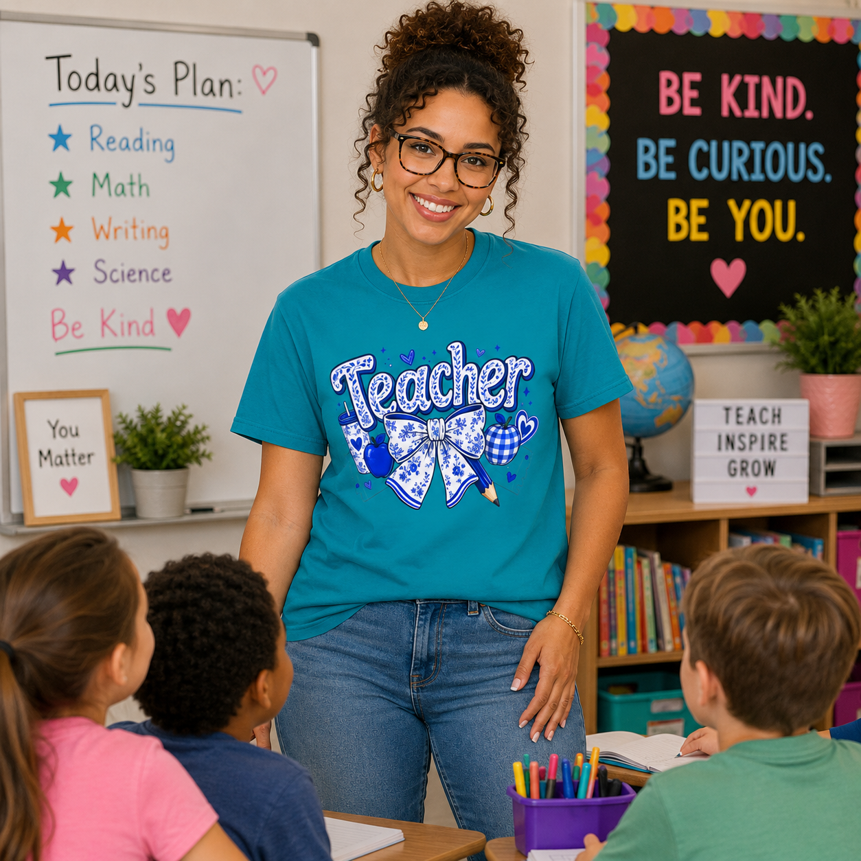 Teacher Bow – Comfort Colors® Graphic T-Shirt