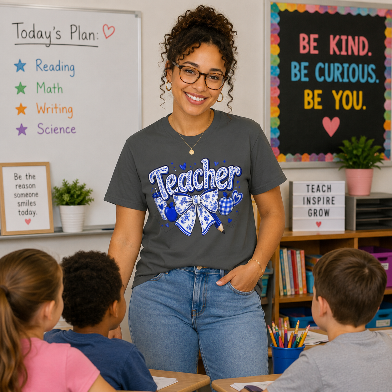 Teacher Bow – Comfort Colors® Graphic T-Shirt