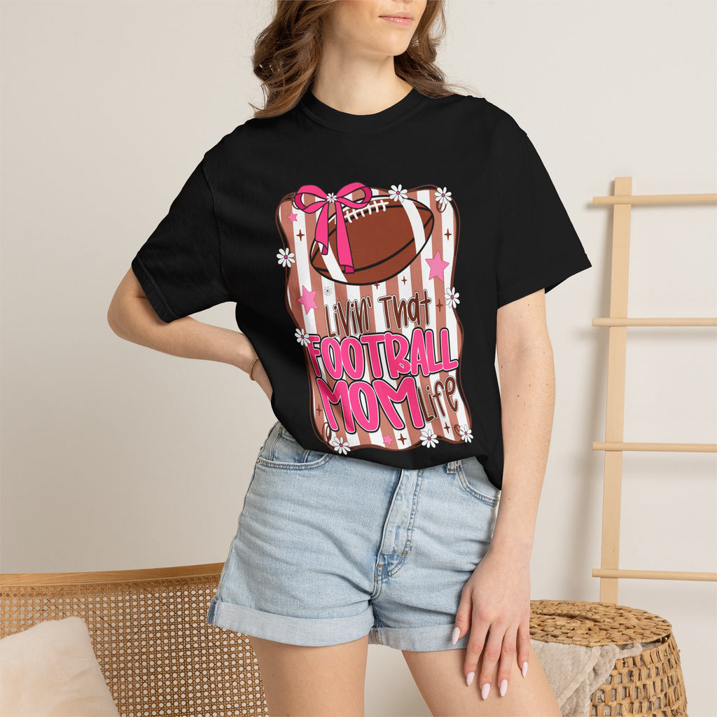 I Live That Football Mom Life Graphic Tee