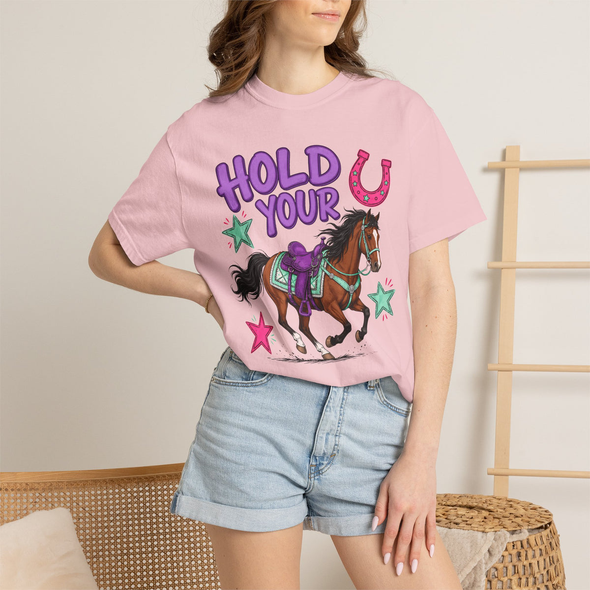 Hold Your Horses Horse Graphic T-Shirt