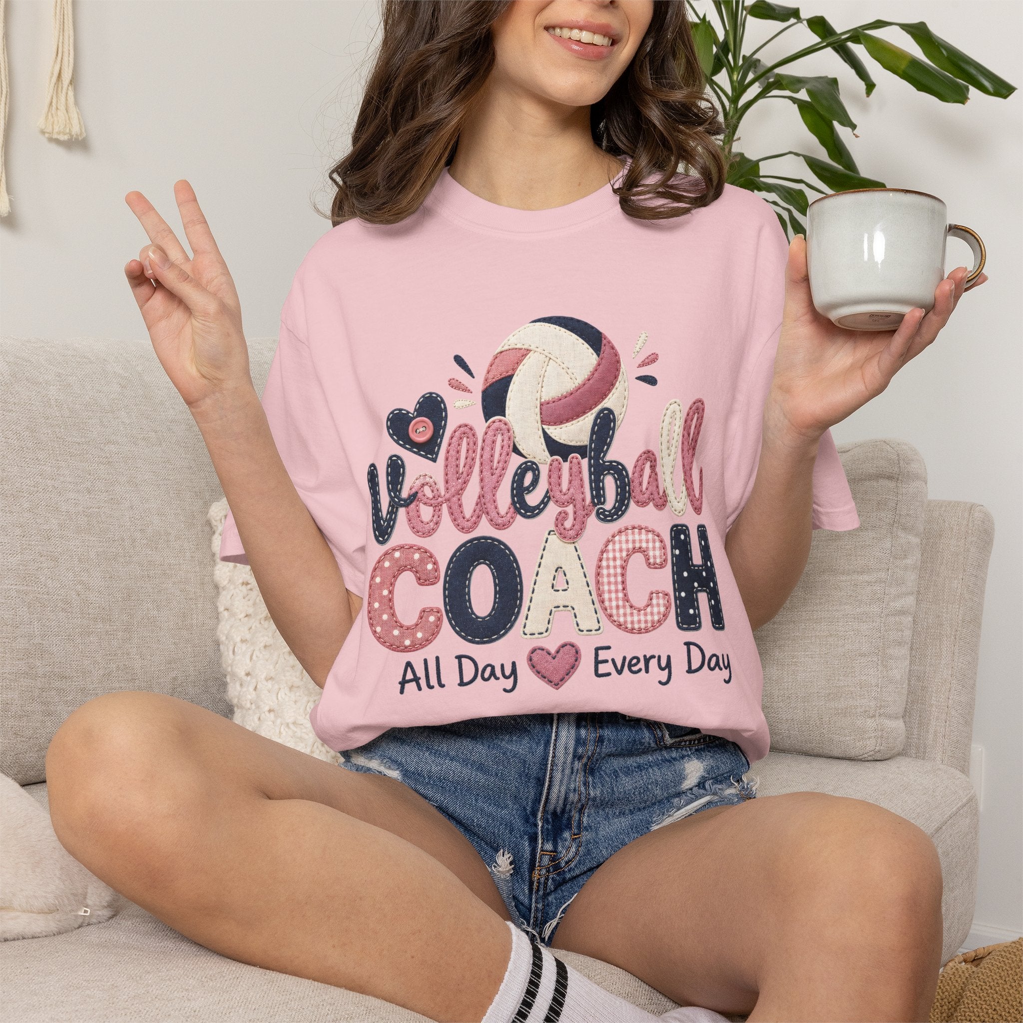 Volleyball Coach T-Shirt — "All Day Every Day" Coach Tee