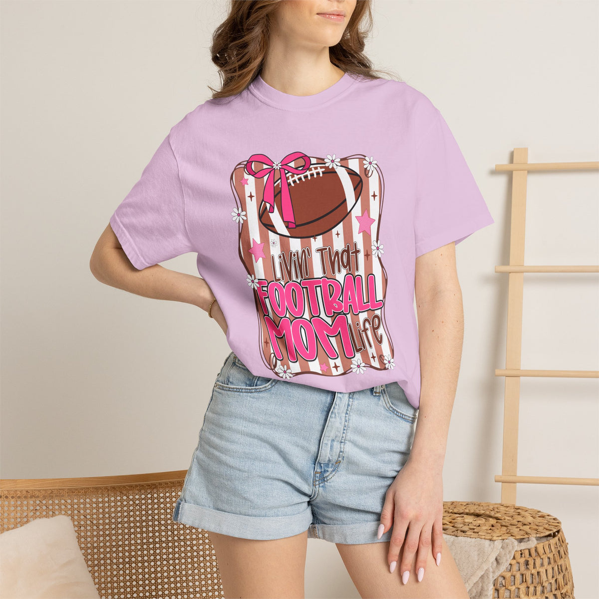 I Live That Football Mom Life Graphic Tee