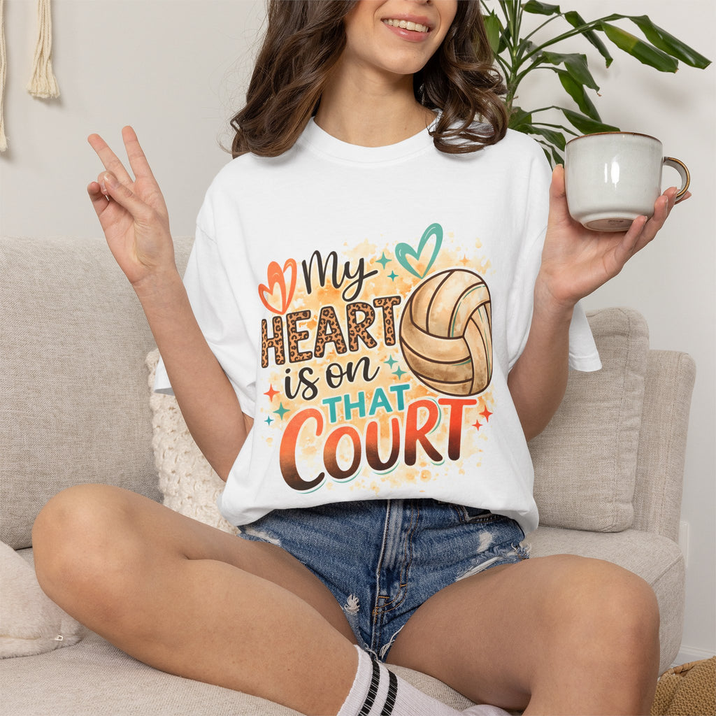 Volleyball "My Heart Is On That Court" T-Shirt