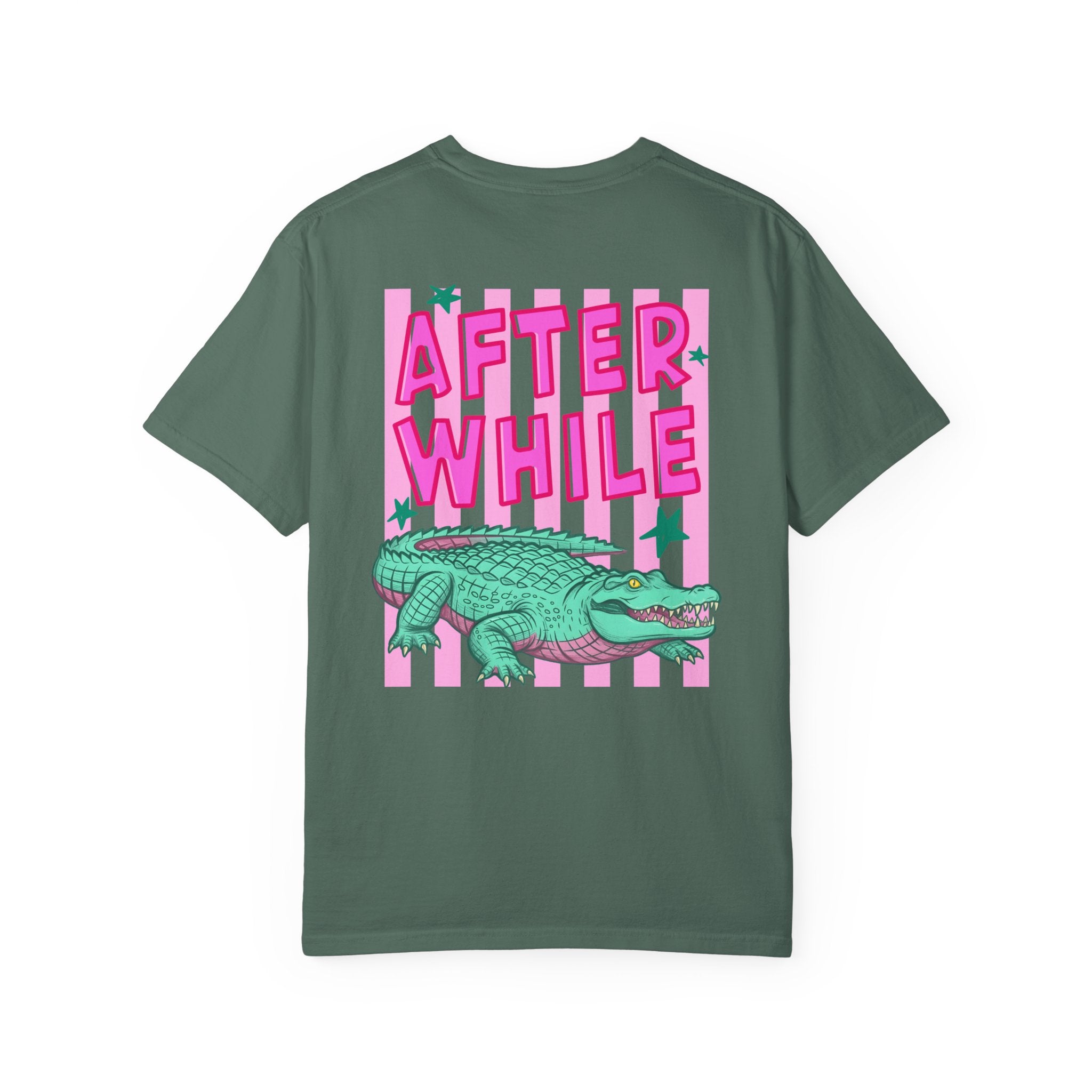 Front and Back Later/Afterwhile Alligator Graphic T-Shirt