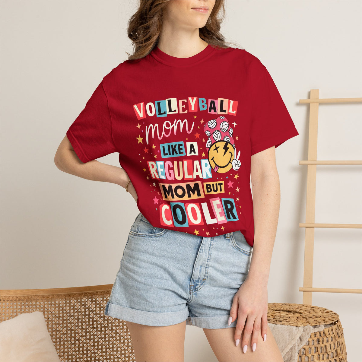 Volleyball Mom T-Shirt — "Like a Regular Mom but Cooler" Graphic Tee