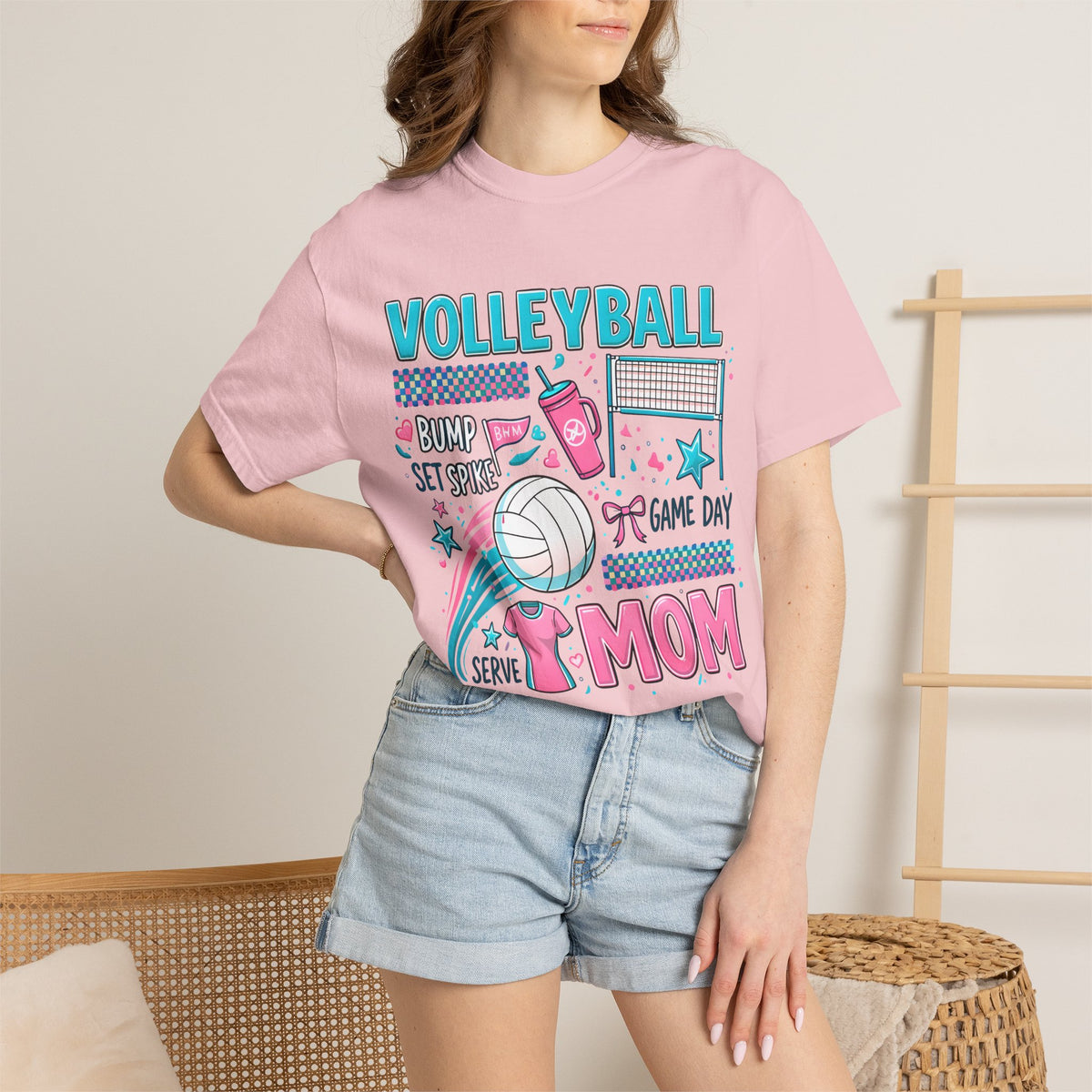 Volleyball Mom T-Shirt – Game Day Mom Graphic Tee
