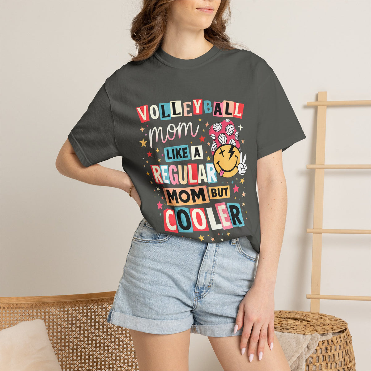 Volleyball Mom T-Shirt — "Like a Regular Mom but Cooler" Graphic Tee