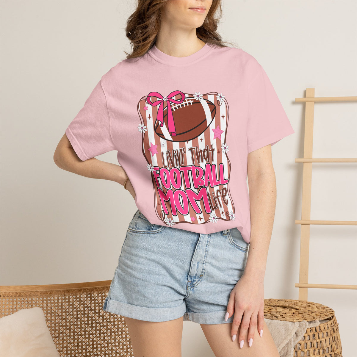 I Live That Football Mom Life Graphic Tee