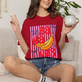 "That’s Bananas" Retro Pink Stripe Tee
