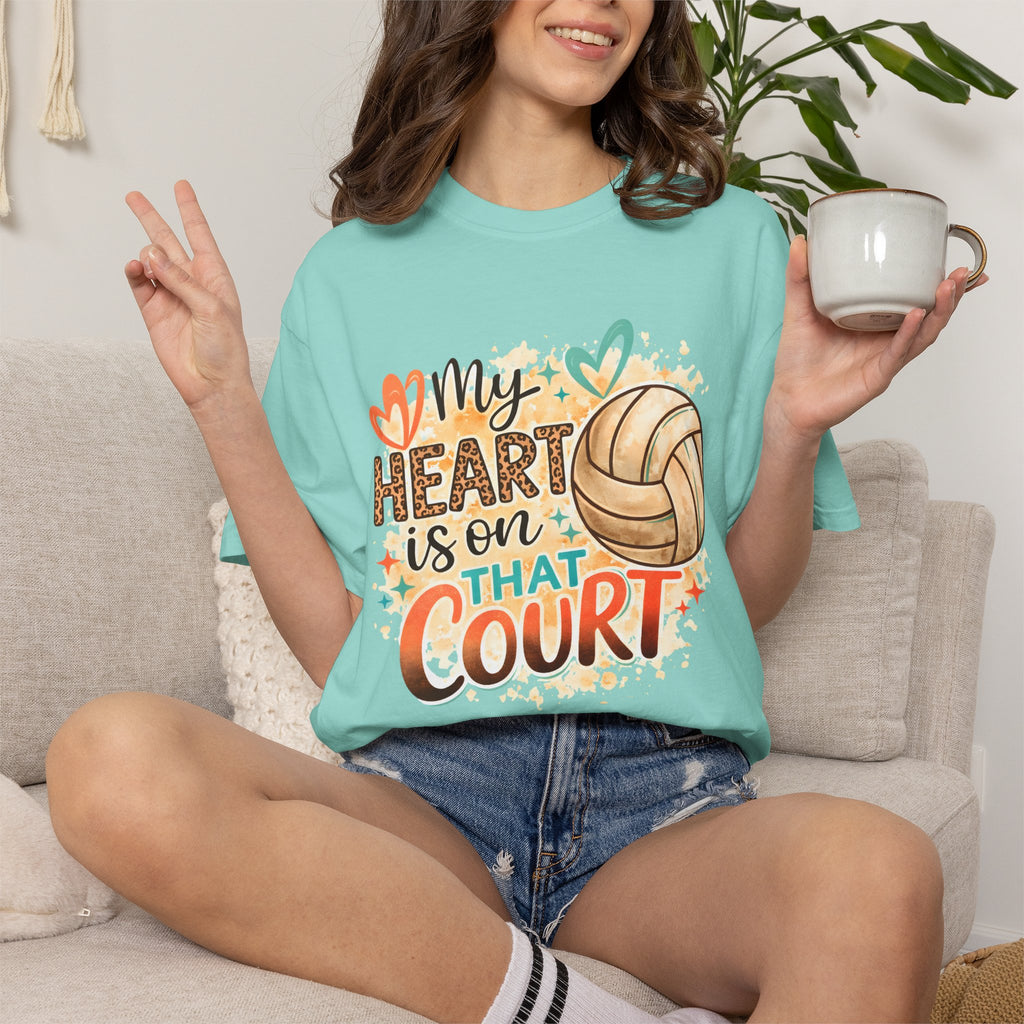 Volleyball "My Heart Is On That Court" T-Shirt