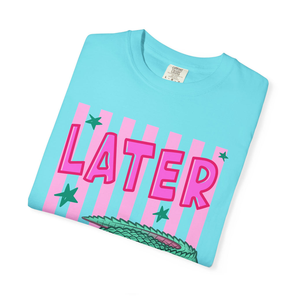 Front and Back Later/Afterwhile Alligator Graphic T-Shirt