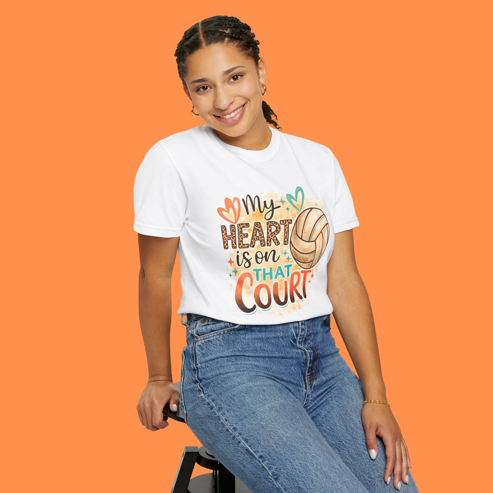 Volleyball "My Heart Is On That Court" T-Shirt