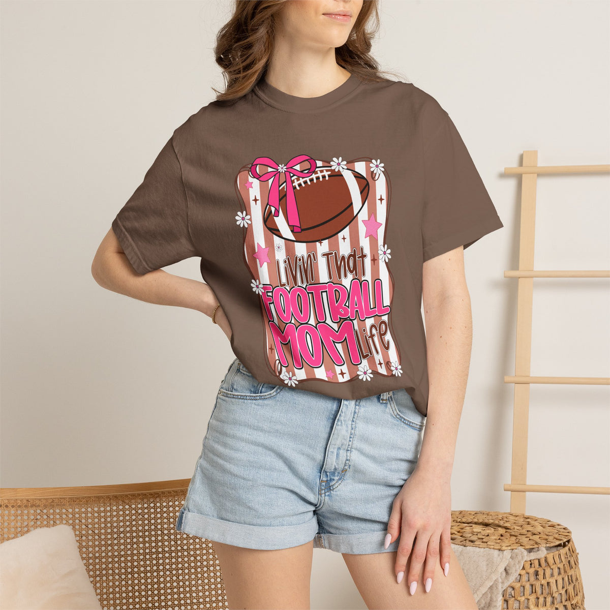 I Live That Football Mom Life Graphic Tee