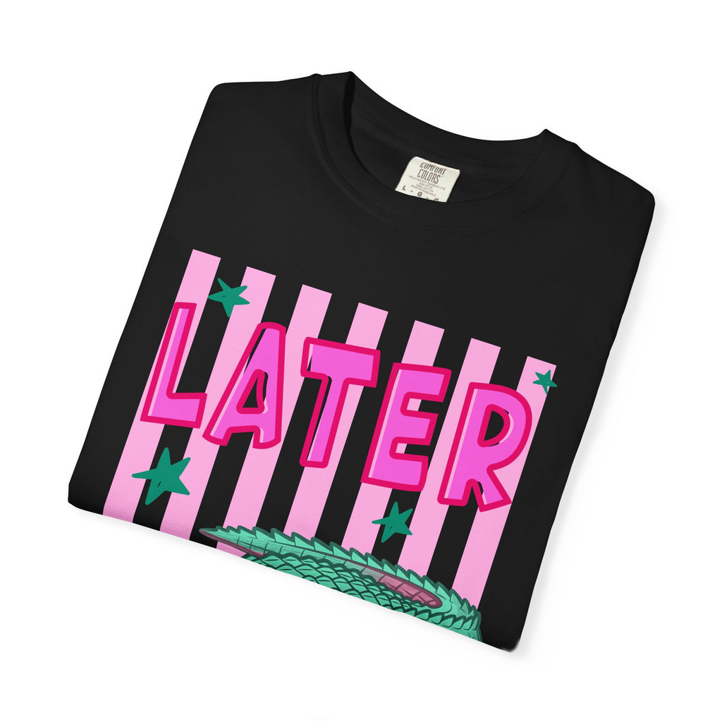 Front and Back Later/Afterwhile Alligator Graphic T-Shirt