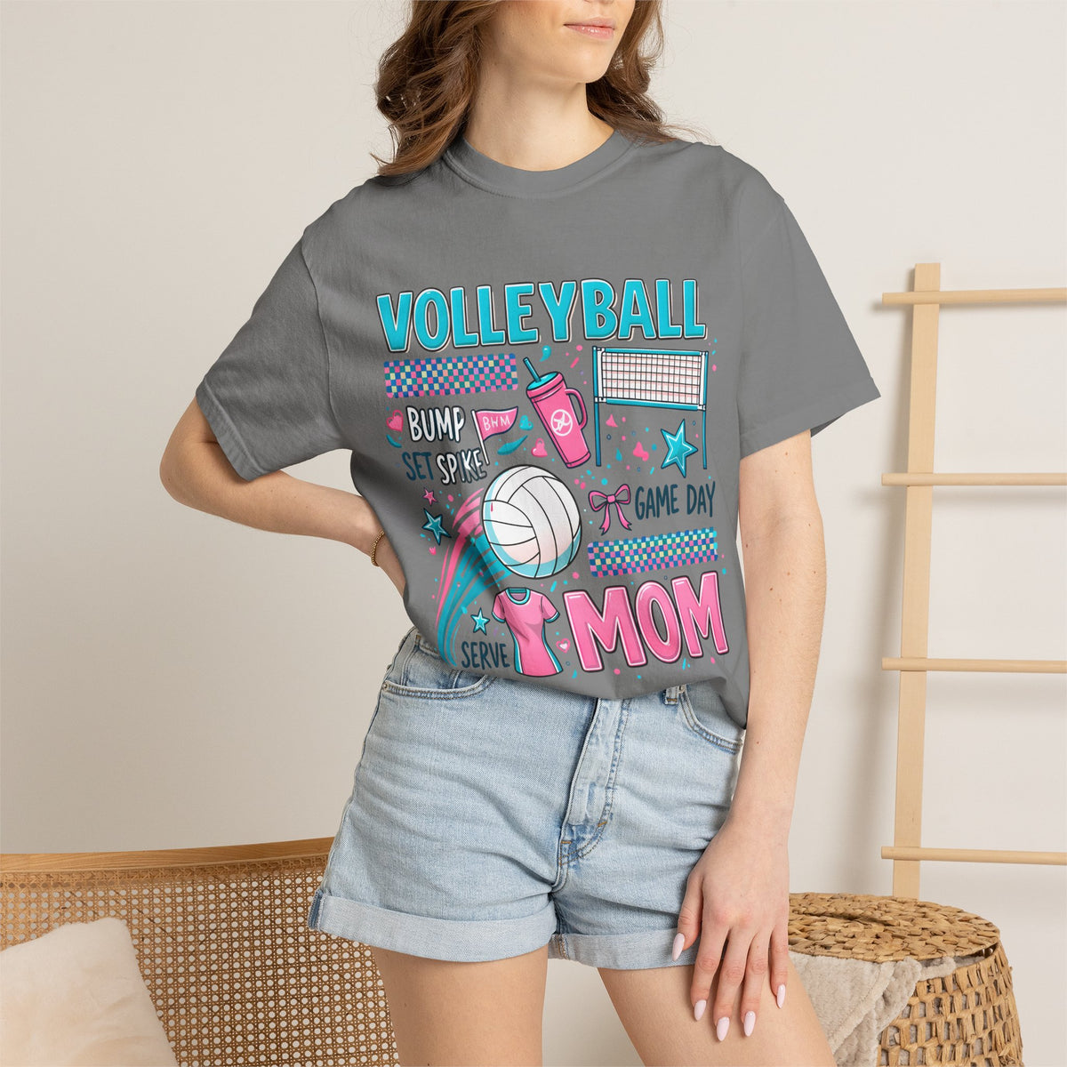 Volleyball Mom T-Shirt – Game Day Mom Graphic Tee