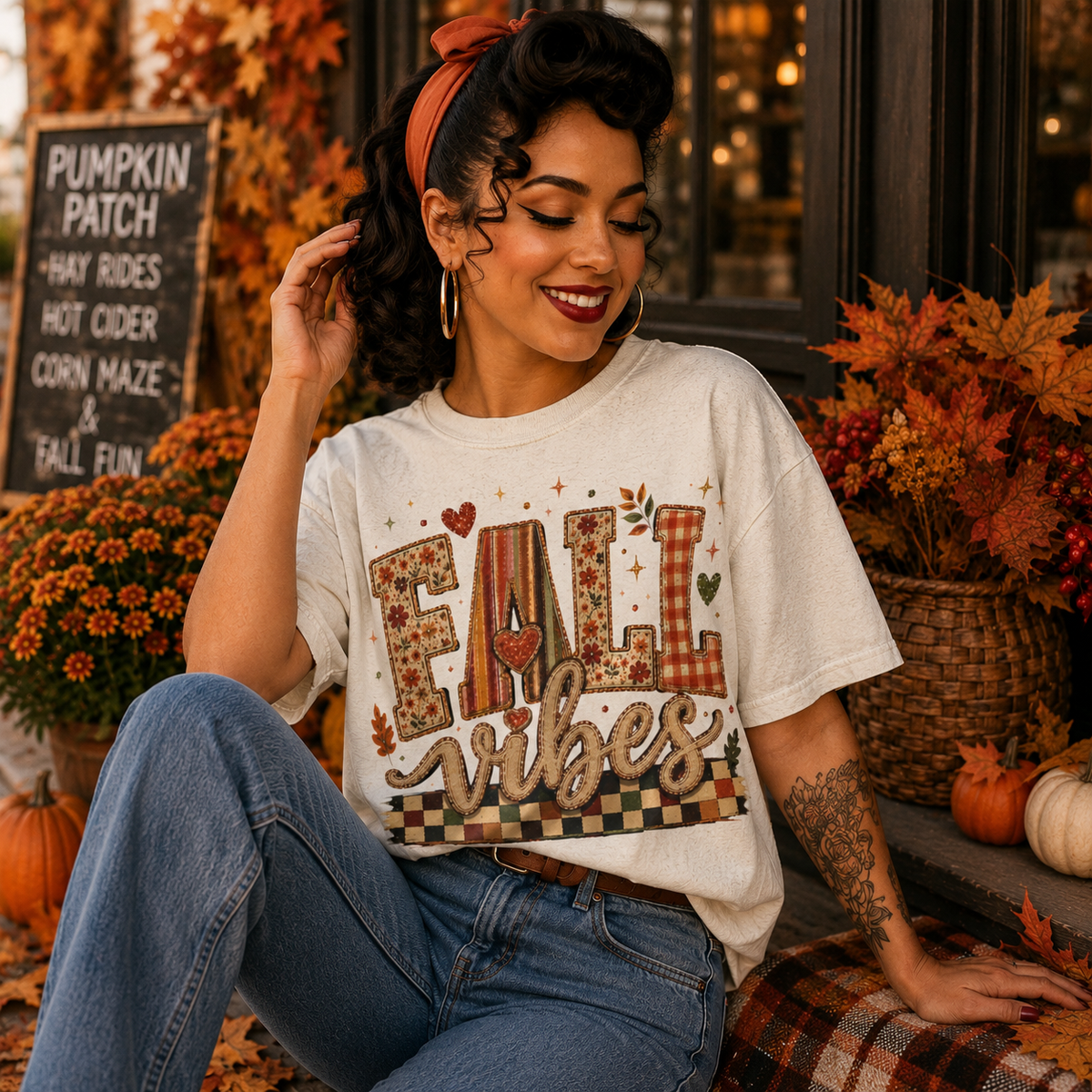 Fall Vibes Comfort Colors® T-Shirt – Cozy Autumn Graphic Tee