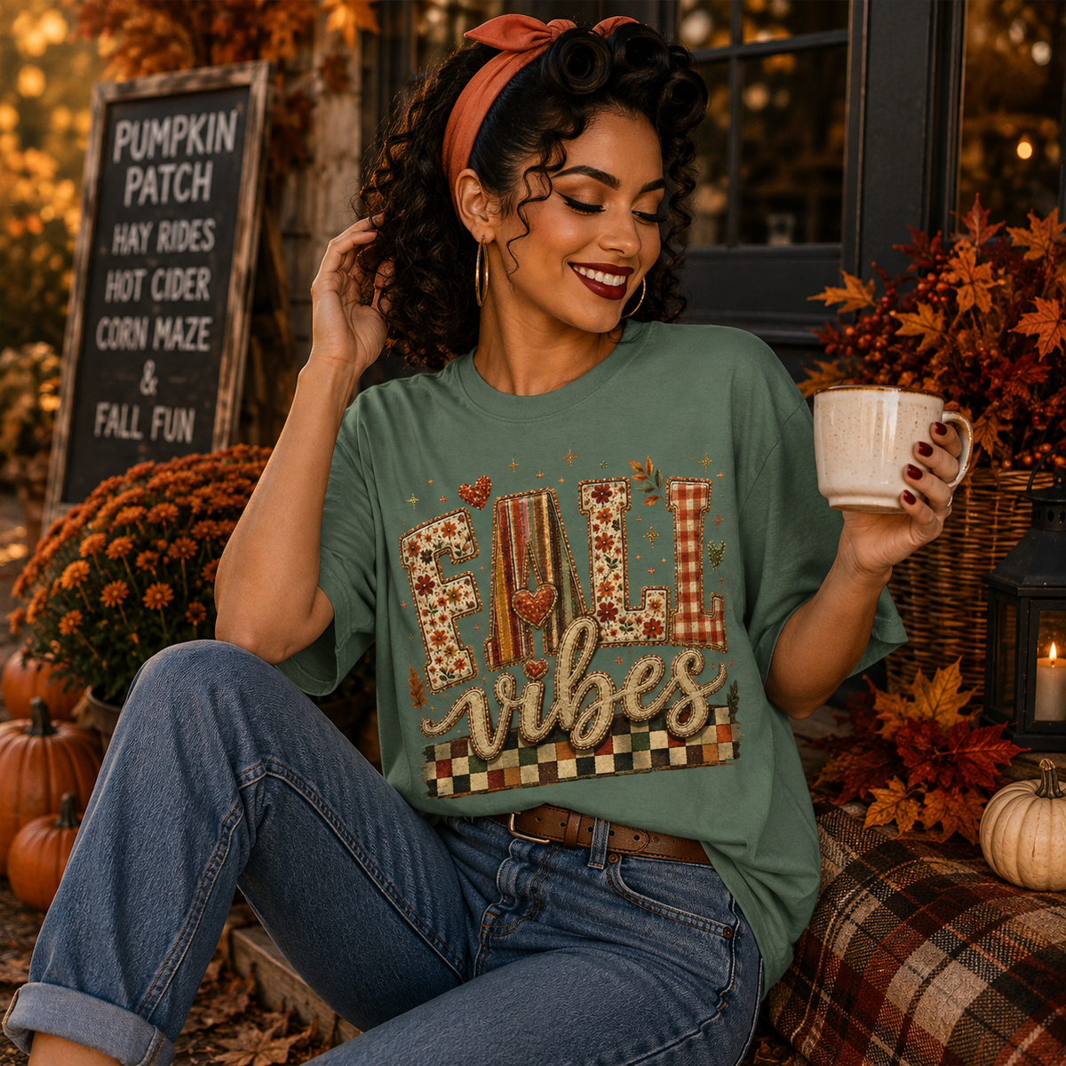 Fall Vibes Comfort Colors® T-Shirt – Cozy Autumn Graphic Tee