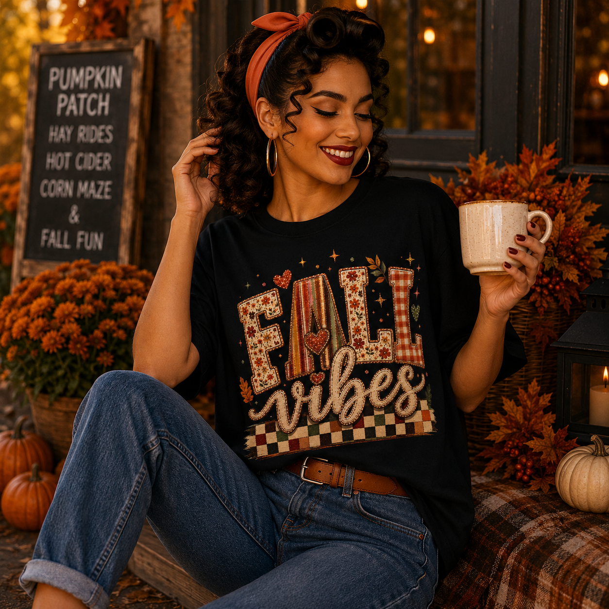 Fall Vibes Comfort Colors® T-Shirt – Cozy Autumn Graphic Tee