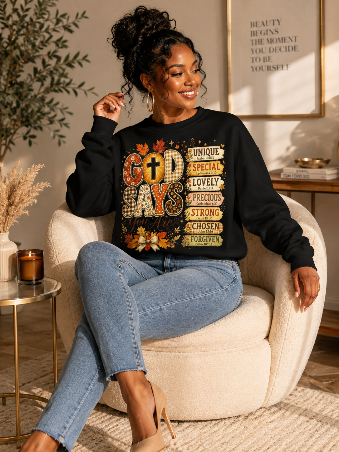 God Says You Are – Gildan Fall Faith Sweatshirt