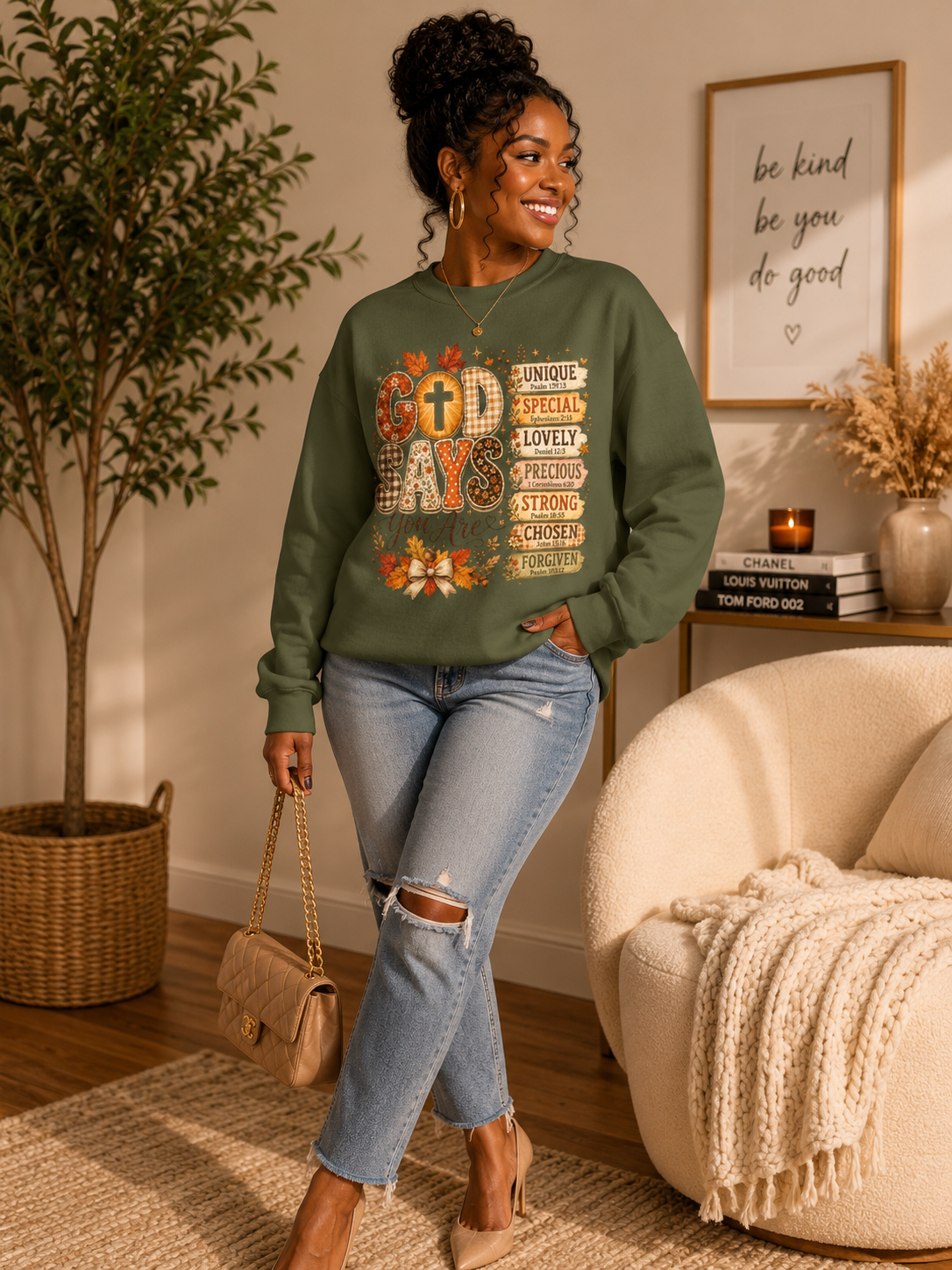 God Says You Are – Gildan Fall Faith Sweatshirt