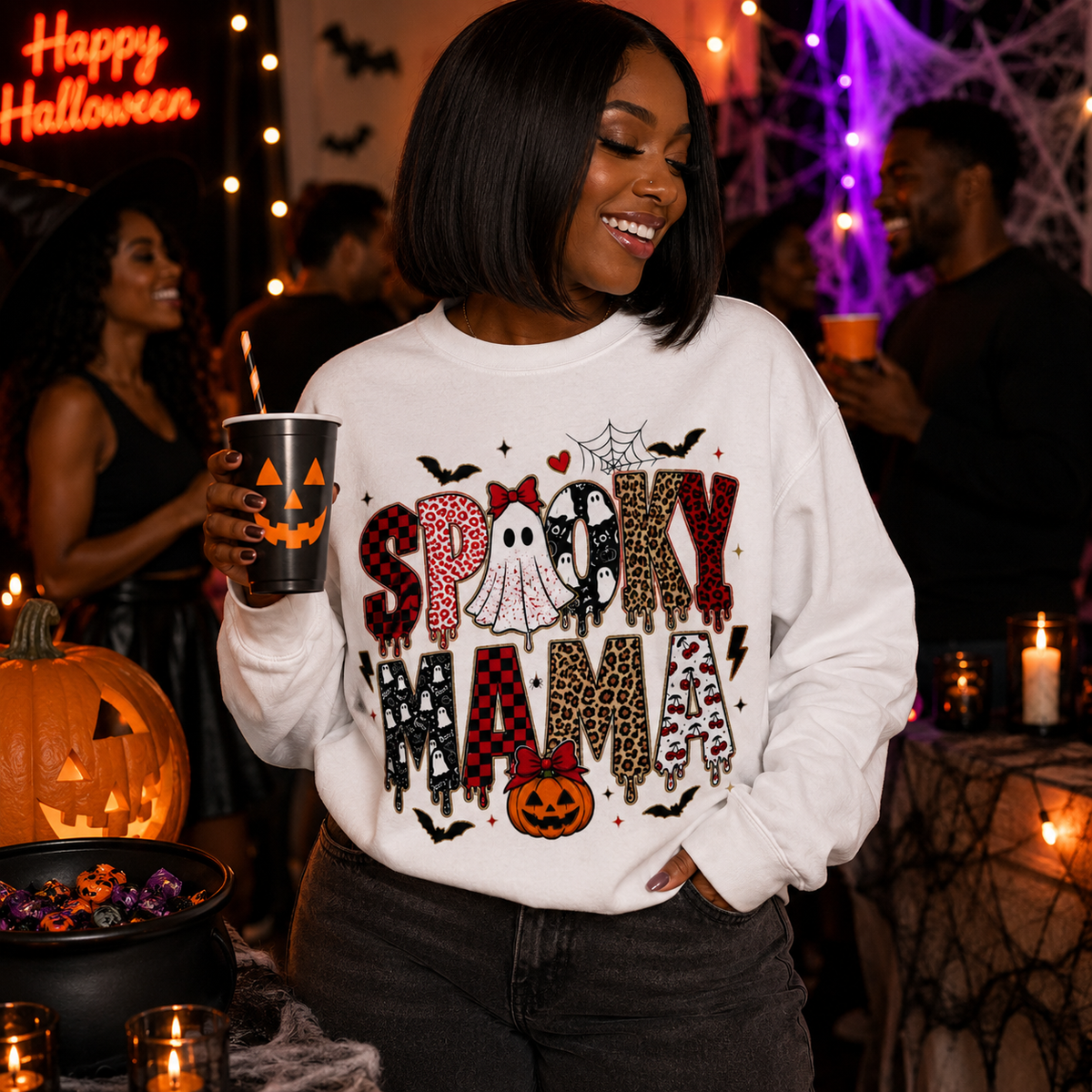 Spooky Mama Gildan Sweatshirt Description