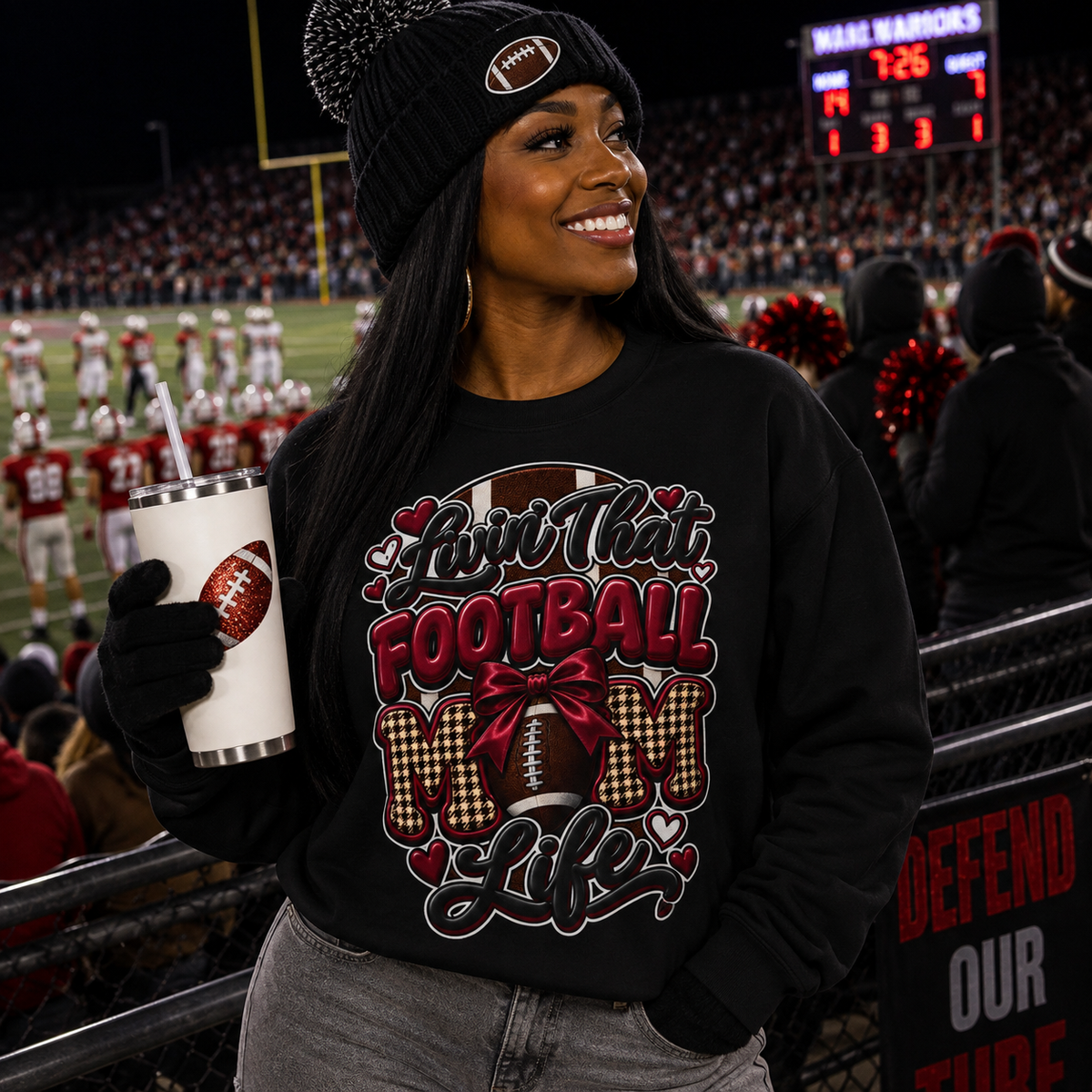 🏈 Livin’ That Football Mom Life Gildan Sweatshirt