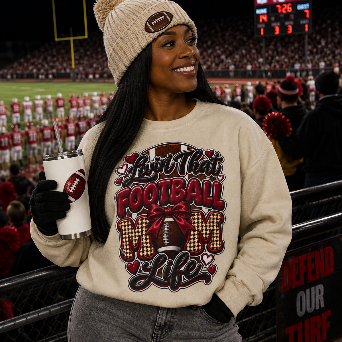 🏈 Livin’ That Football Mom Life Gildan Sweatshirt