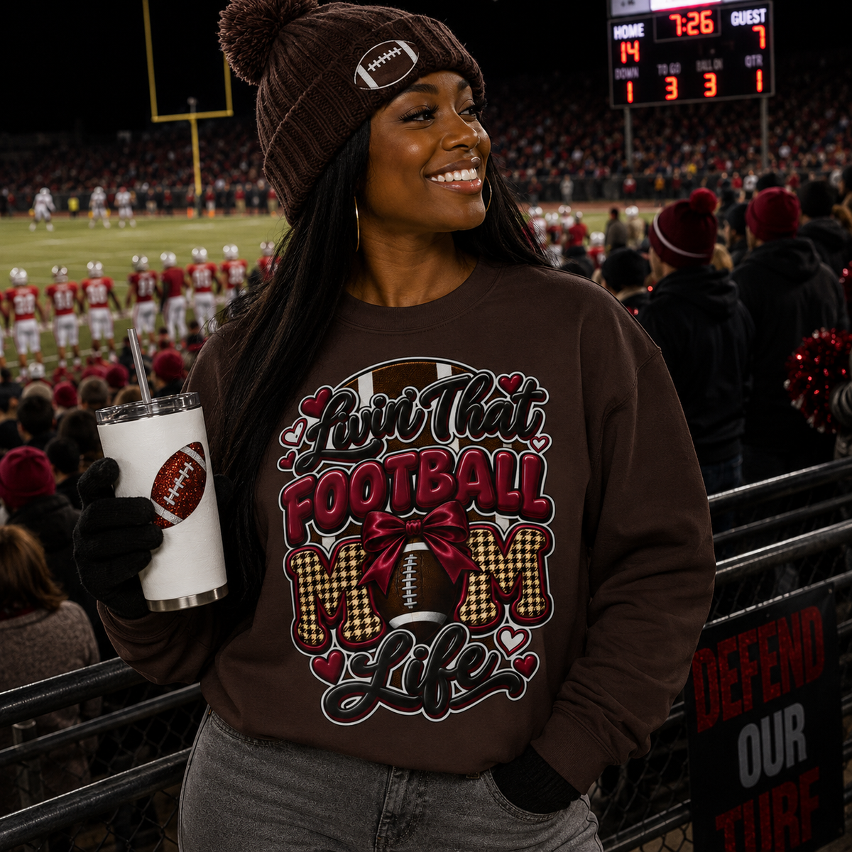 🏈 Livin’ That Football Mom Life Gildan Sweatshirt