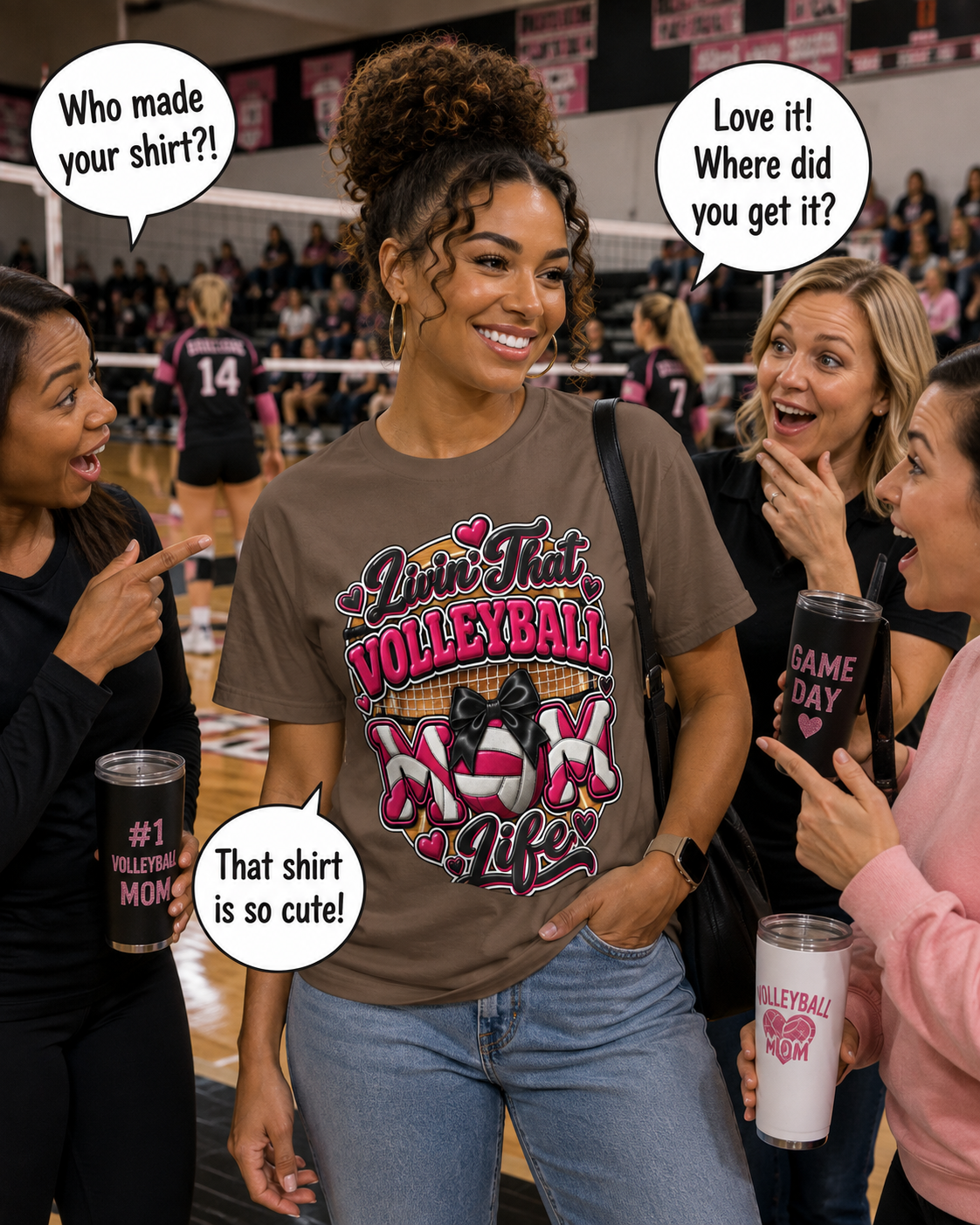 Livin’ That Volleyball Mom Life Comfort Colors® T-Shirt 🏐💗