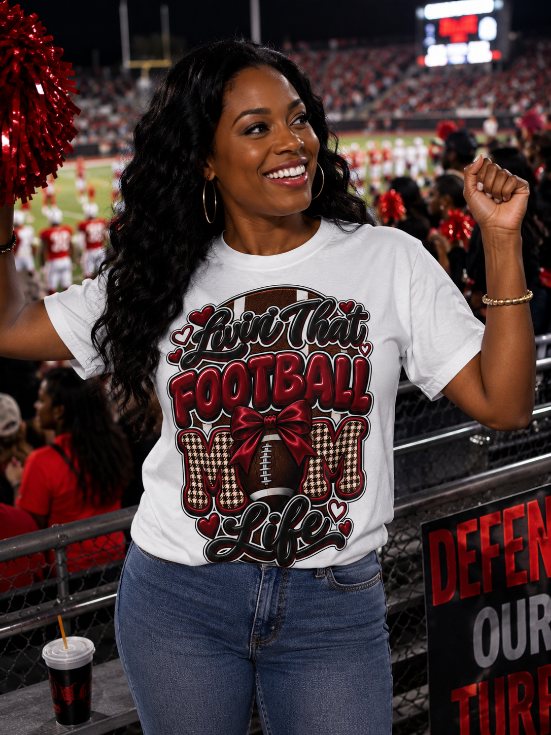 🏈 Livin’ That Football Mom Life Comfort Colors Tee
