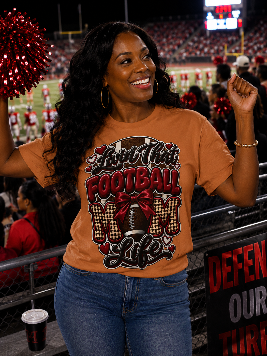 🏈 Livin’ That Football Mom Life Comfort Colors Tee