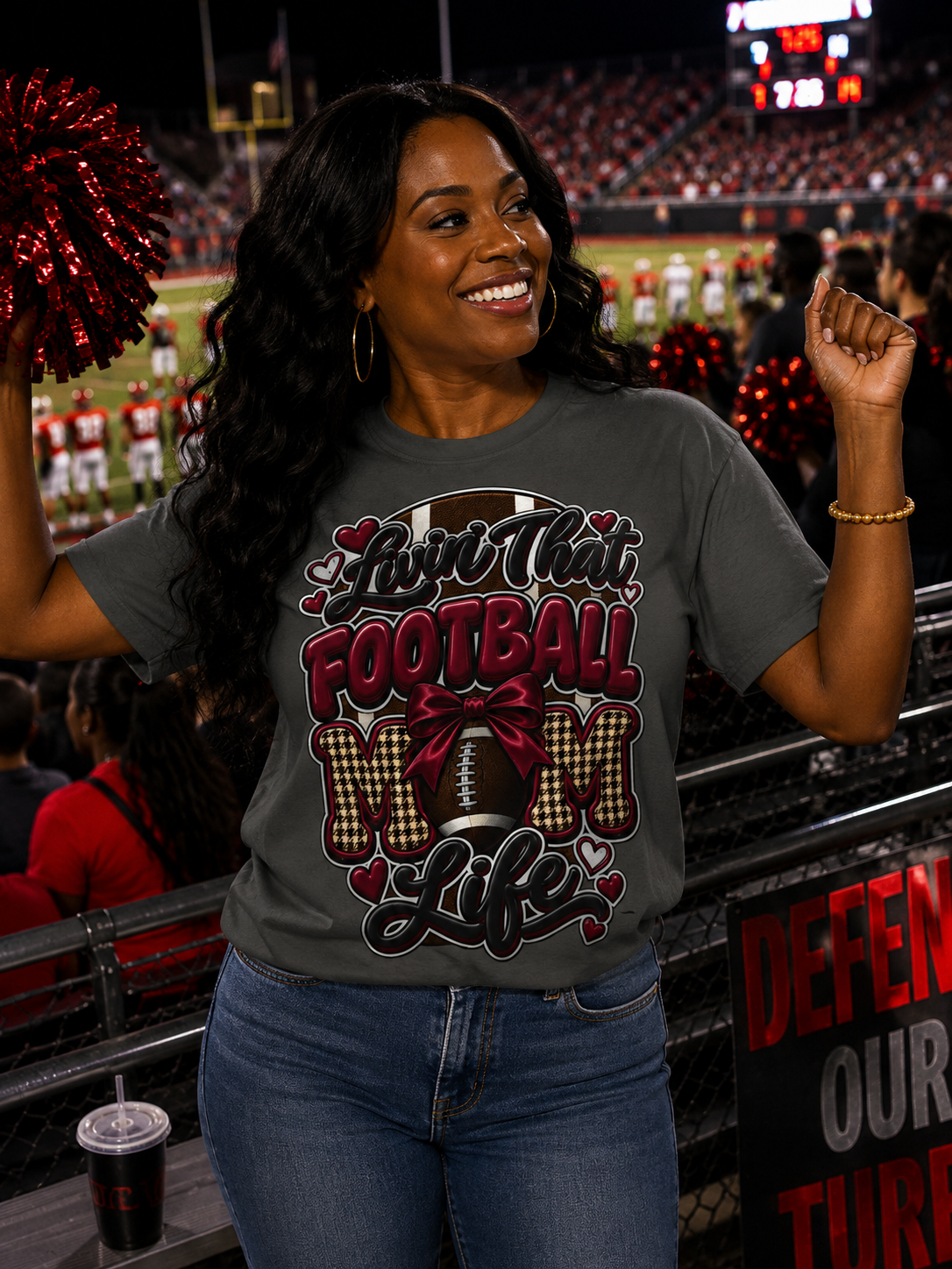 🏈 Livin’ That Football Mom Life Comfort Colors Tee