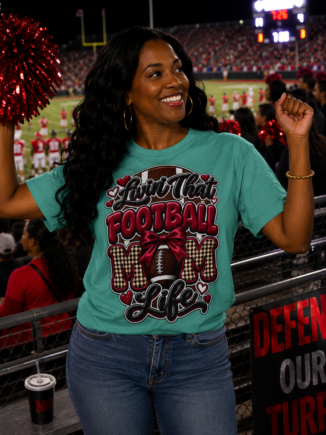 🏈 Livin’ That Football Mom Life Comfort Colors Tee