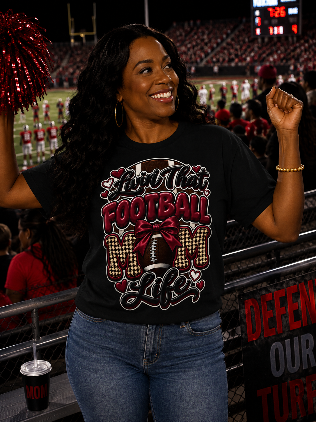 🏈 Livin’ That Football Mom Life Comfort Colors Tee
