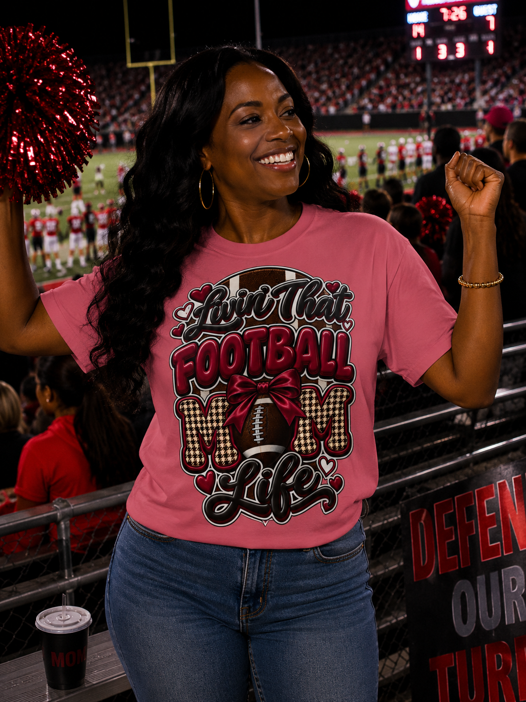 🏈 Livin’ That Football Mom Life Comfort Colors Tee